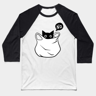 Black Cat Says No Baseball T-Shirt